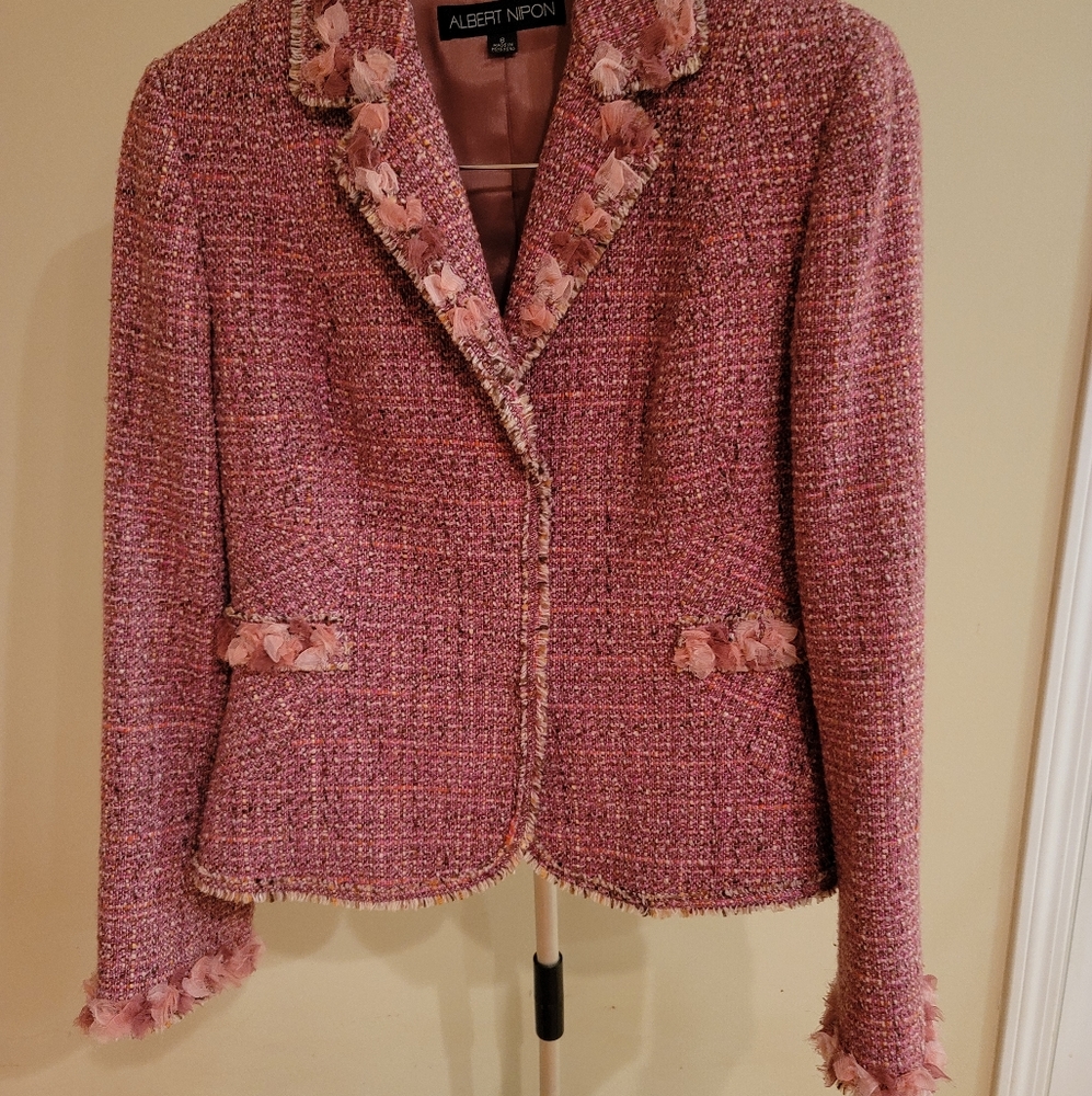 Albert Nipon Pink Tweed Set